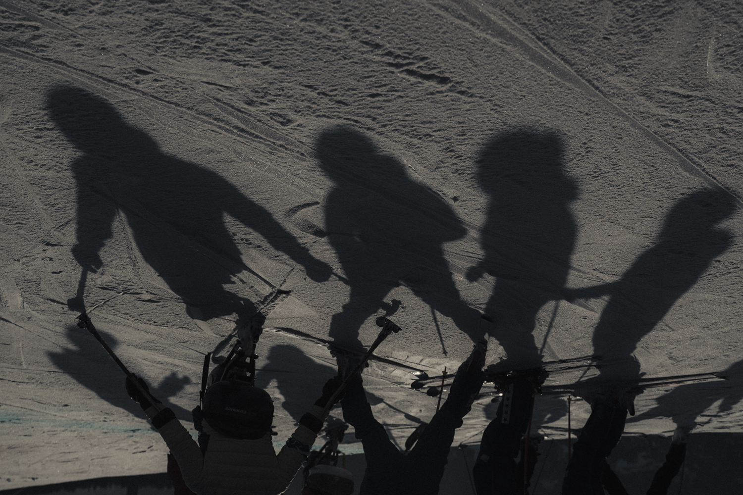 Race inspection before the men's downhill on 7th March 2026 in Cortina, Italy. (© Gabriel Monnet)